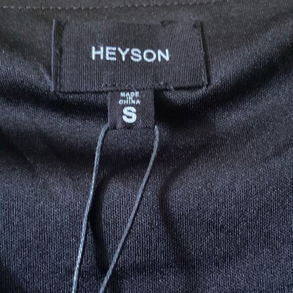Heyson Long Shear sleeve Bodysuit Blouse with Front Button Detail Size Small - Picture 3 of 7